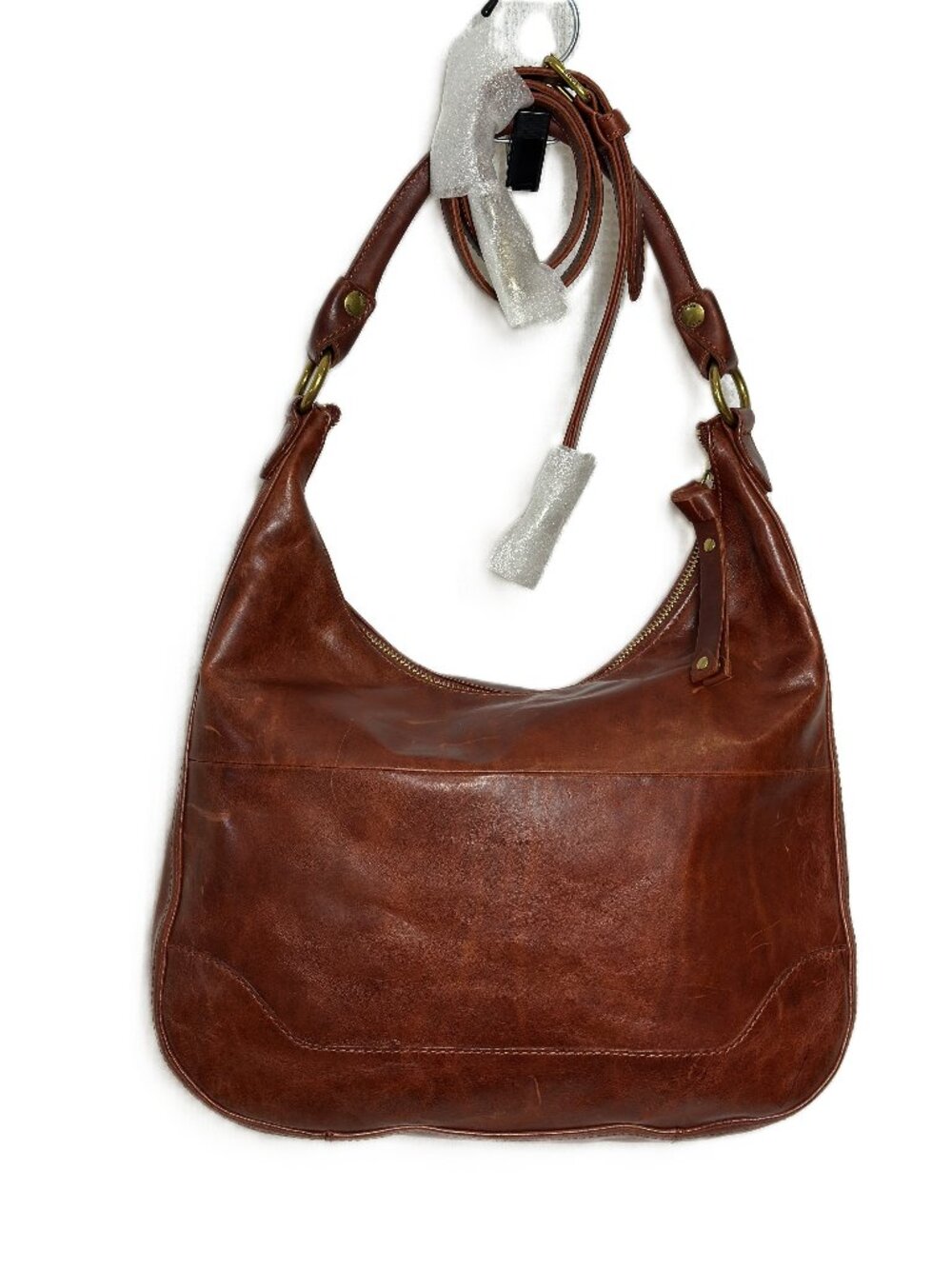Frye Melissa Hobo Bag Shoulder + Crossbody Washed Leather Cognac NEW